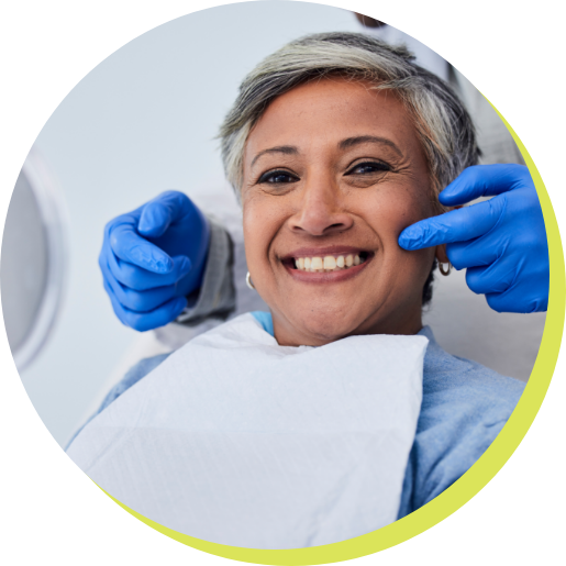 Patient in the dental chair